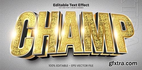 Vector champ editable text effect in modern trend style