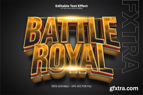 Vector battle royal editable text effect in modern trend style