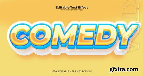 Vector comedy editable text effect in modern trend style