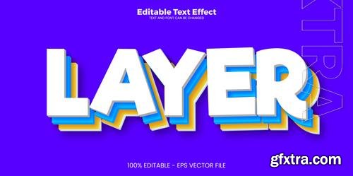 Vector layer editable text effect in modern trend style