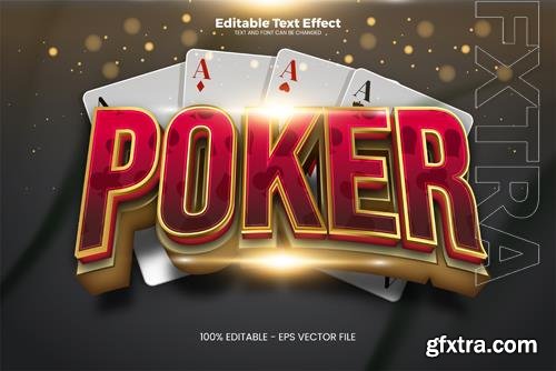 Vector poker editable text effect in modern trend style