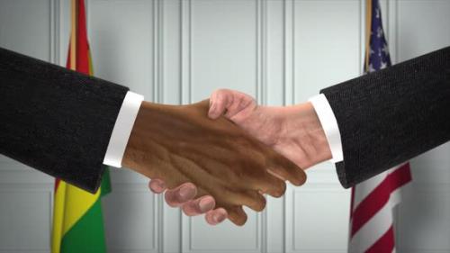 Videohive - Bolivia and USA Partnership Business Deal. National Government Flags. Official Diplomacy Handshake - 42964772 - 42964772