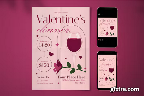 Valentine Dinner Flyer Set Z55SDUZ