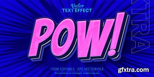 Pow - Editable Text Effect, Comic Font Style