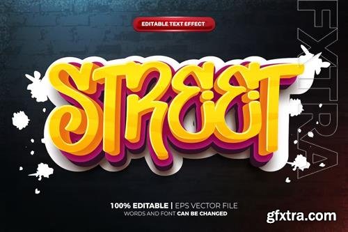 3D street graffiti text effect - EPS file