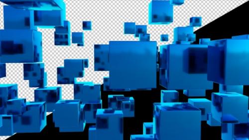 Videohive - Abstract Cube Transparent Background Loops - 42924024 - 42924024