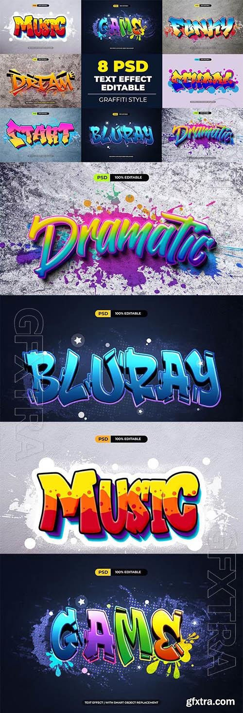 8 Graffiti Style Psd Text Effect