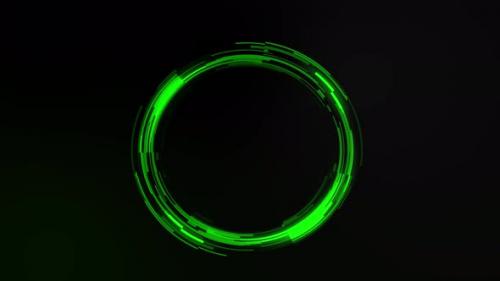 Videohive - Technology green colorful circle rotation motion - 42942151 - 42942151