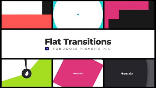 Videohive - Flat Transitions I | MOGRT - 42926066 - 42926066