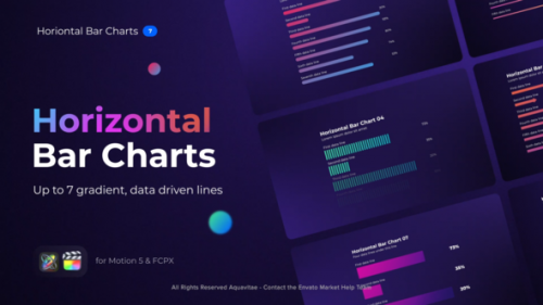 Videohive - Gradient Horizontal Bar Charts for Motion & FCPX - 42953089 - 42953089