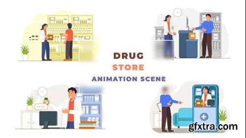 Videohive Drug Store Animation Scene 43043897