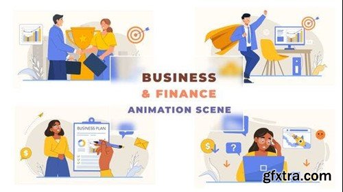 Videohive Business Finance Strategy Animation Scene 43043463