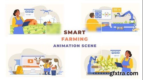 Videohive Smart Technology Farming Animation Scene 43043438