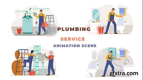 Videohive Plumbing services Animation Scene 43069096