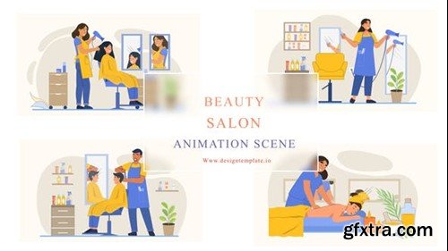 Videohive Beauty Salon Animation Scene 43065437