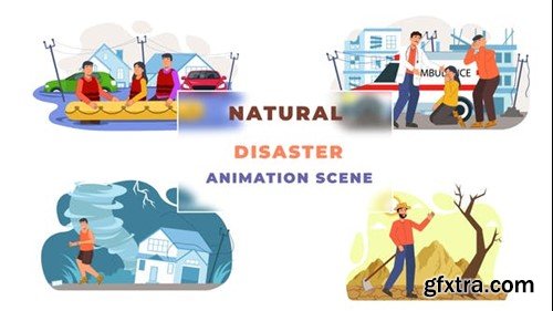 Videohive Natural Disaster Animation Scene 43069849