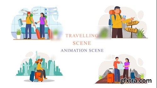 Videohive Travelling Animation Scene 43067247