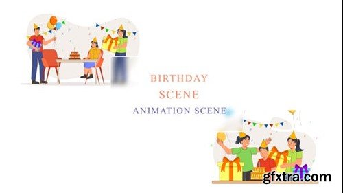 Videohive Birthday Animation Scene 43066825