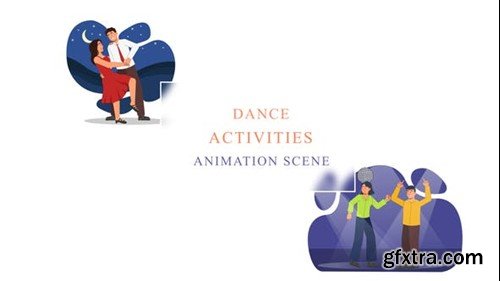 Videohive Dance Step Activity Animation Scene 43066434