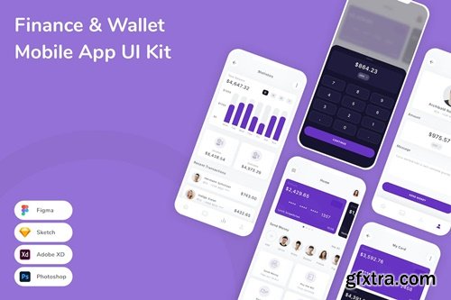 Finance & Wallet Mobile App UI Kit 2AJXCN2