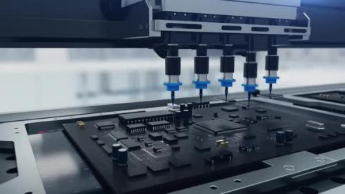 Videohive - conveyor line for the production and assembly of system circuit boards and microchips. - 42974628 - 42974628