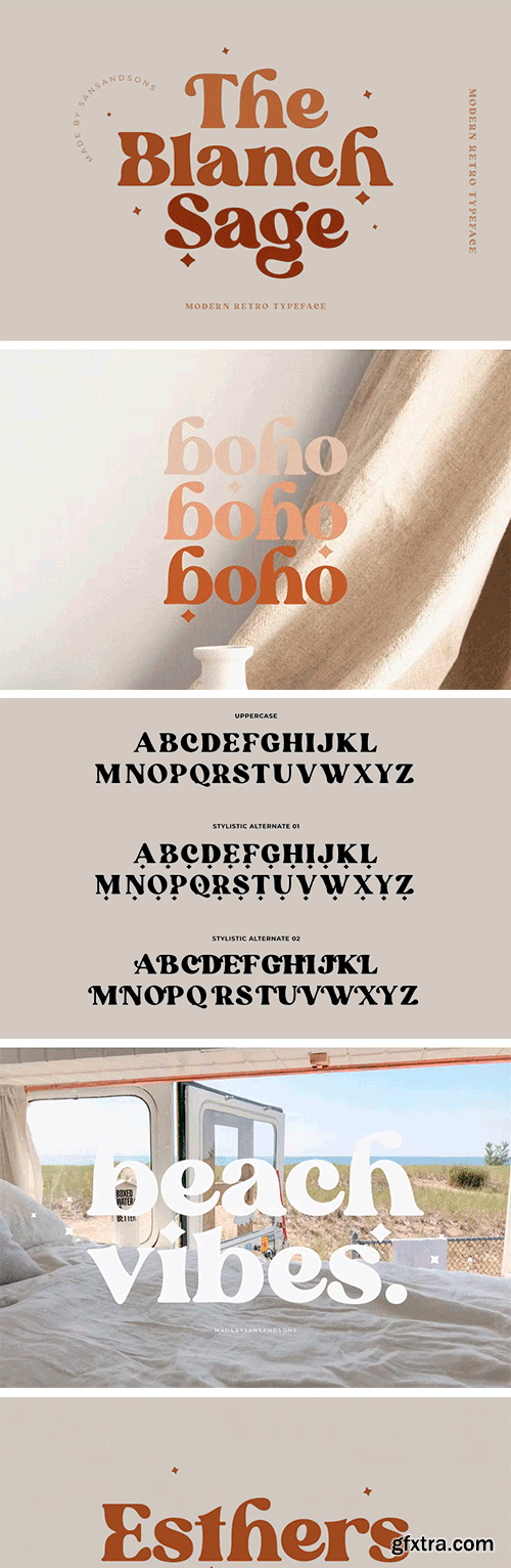 Blanch Sage - Retro Font