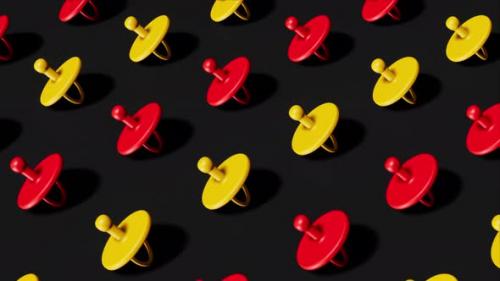 Videohive - Red and Yellow Pacifiers Background Loop - 42976496 - 42976496