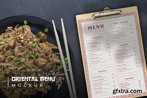 Oriental Menu Mockup P575475