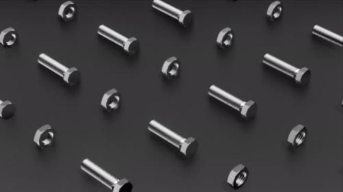 Videohive - Metal Bolts and Nuts Loop - 42976503 - 42976503