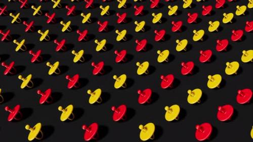 Videohive - Red and Yellow Pacifiers Loop - 42976513 - 42976513