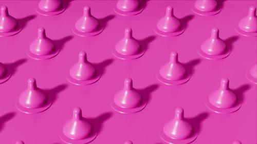 Videohive - Pink Baby Bottle Caps Loop - 42976516 - 42976516