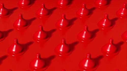 Videohive - Red Baby Bottle Caps Loop - 42976518 - 42976518