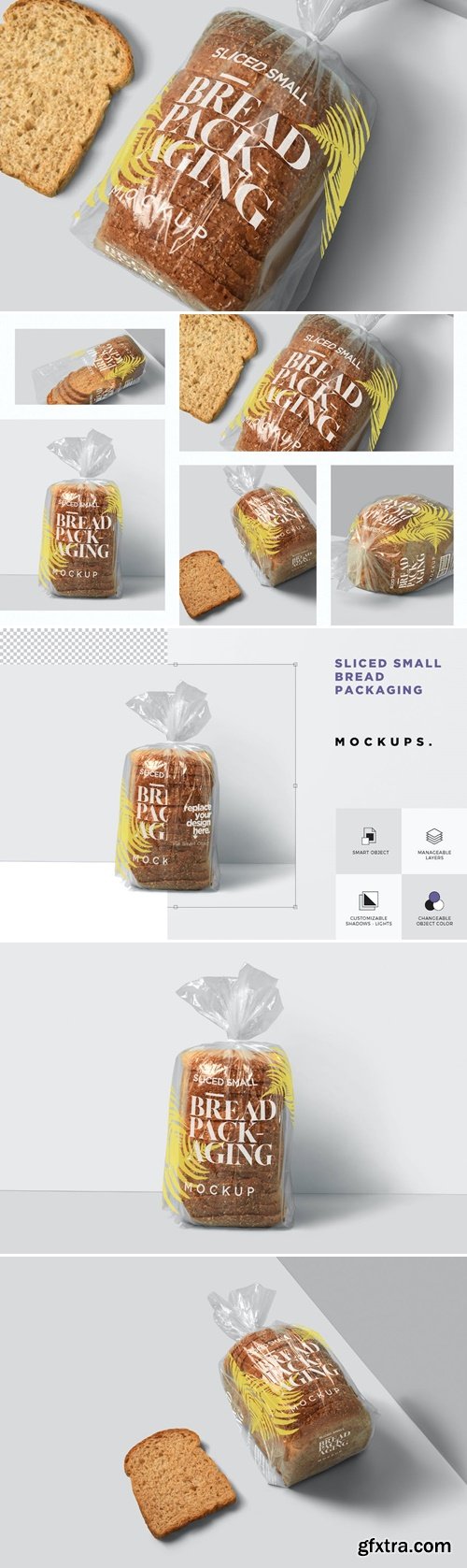 Sliced Small Bread Packaging Mockups SKSTNDK