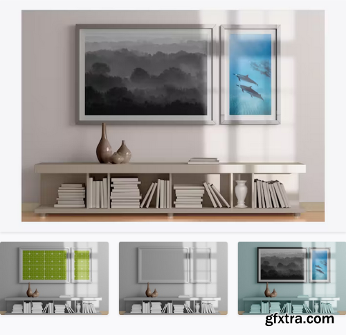 Set of 2 Poster in Room Mockup HC894GK