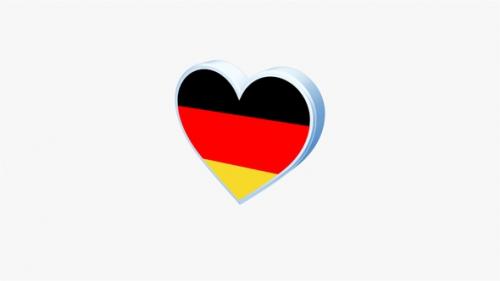 Videohive - Germany Flag Heart Shape - 43032353 - 43032353