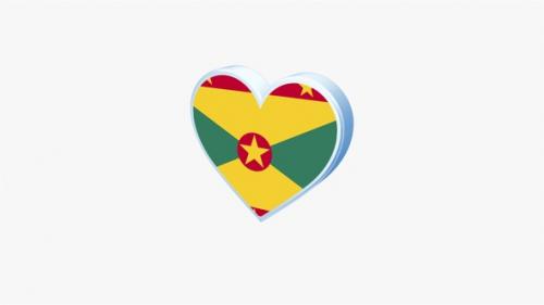 Videohive - Grenada Flag Heart Shape - 43032374 - 43032374