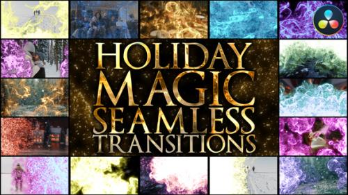 Videohive - Holiday Magic Seamless Transitions for DaVinci Resolve - 42679429 - 42679429