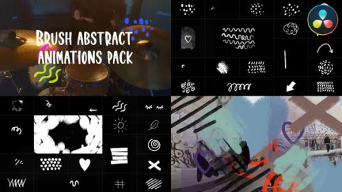 Videohive - Brush Abstract Animations Pack for DaVinci Resolve - 43014876 - 43014876