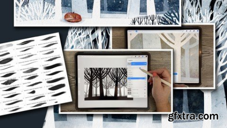 Procreate Negative Space Watercolor Tree Painting Techniques » GFxtra