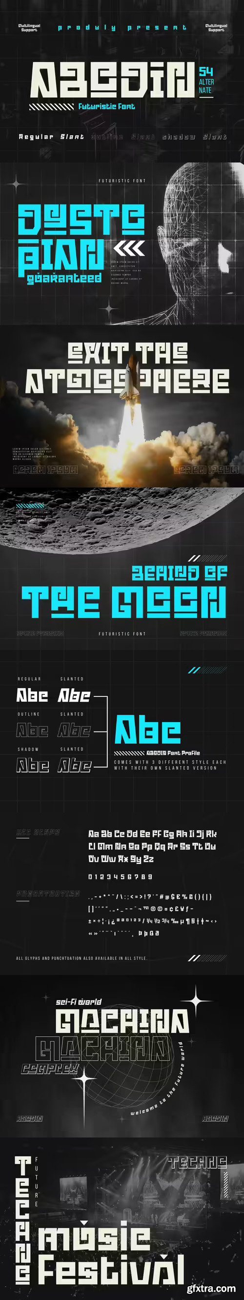 Abodin | Futuristic Font