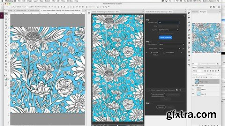 Line Art Pattern Design Using Illustrator, Photoshop & Atd