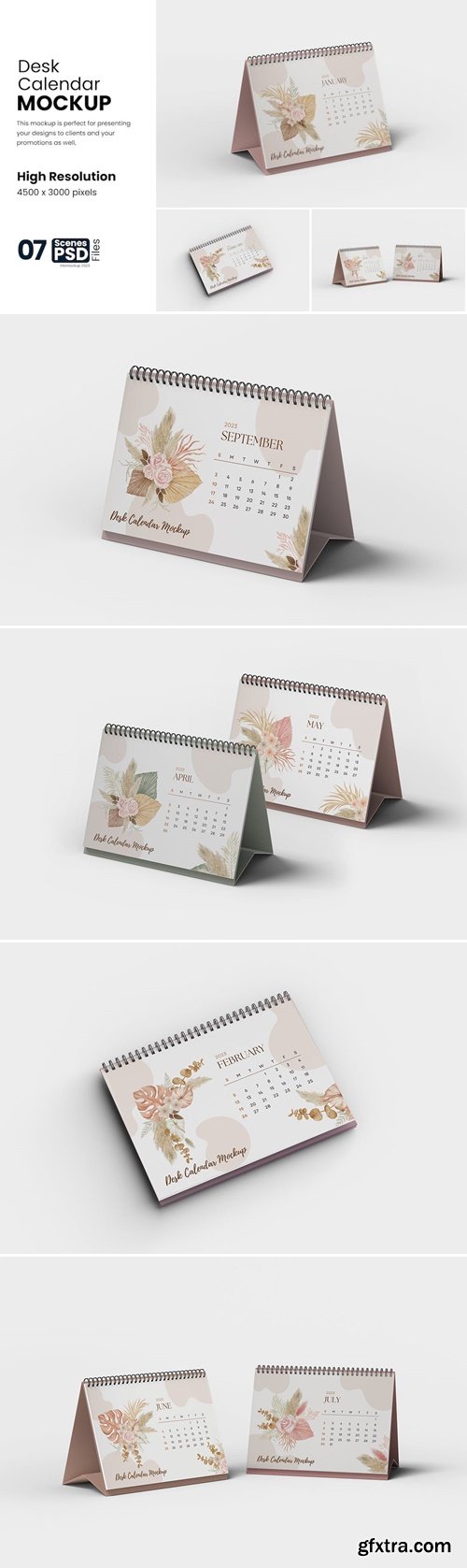 Desk Calendar Mockup WZXV7E5