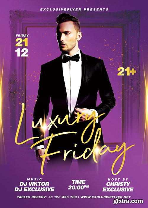 Psd Flyer Luxury friday design templates