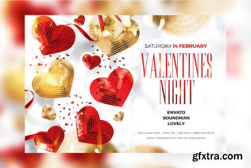 Valentines Night Flyer 3QEXDRP