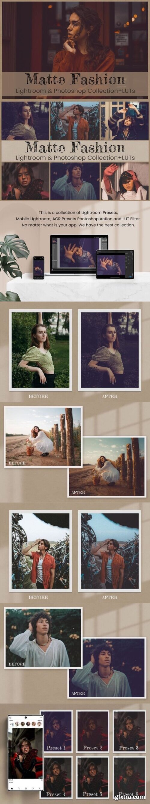 8 Matte Fashion Photoshop Actions Preset