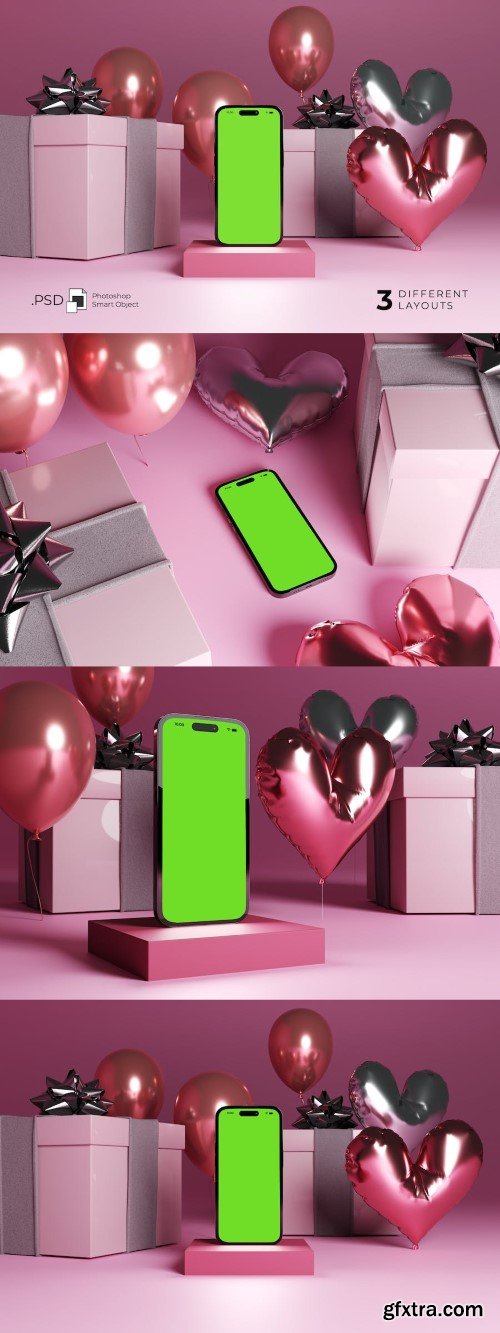 iPhone 14 Valentines Mockup 45VNQ7E