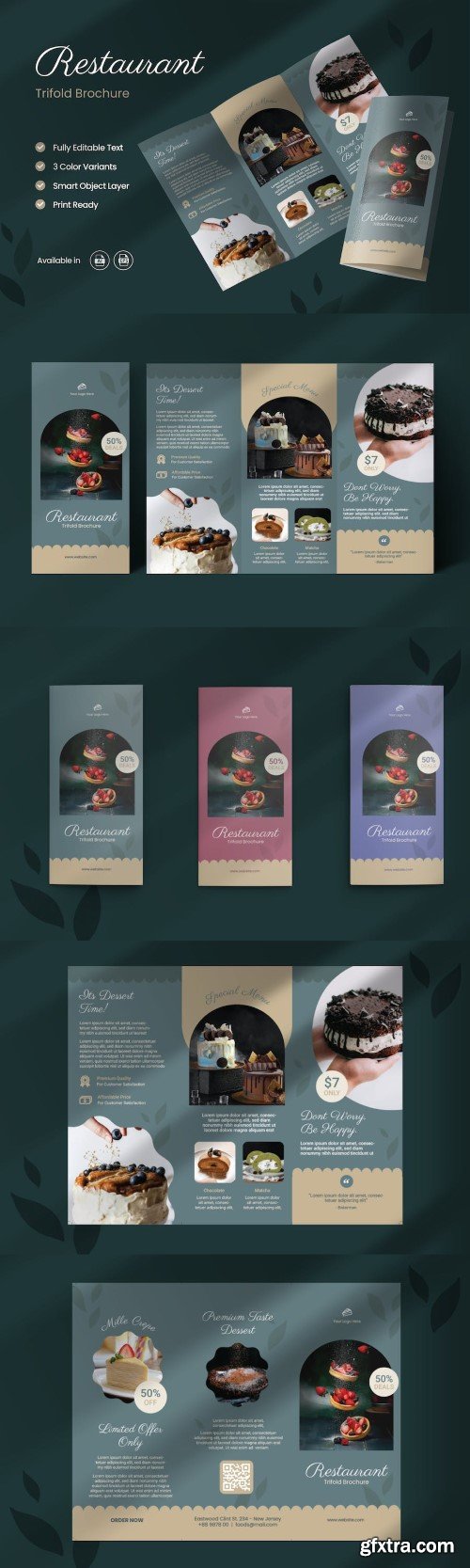 Restaurant Brochure Template 33KQA64