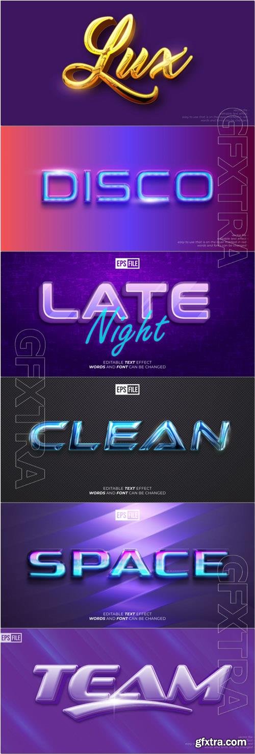 Vector 3d text editable, text effect font vol 26