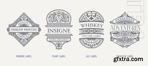 Vector design emblems stickers template beer labels