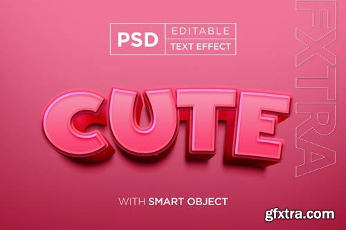 Cute text effect psd